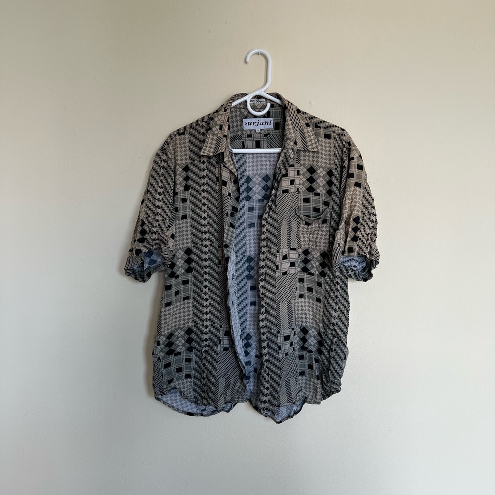 Vintage Surjani Short Sleeve Button Down